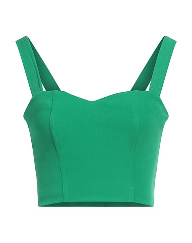 LIU •JO Crop top Green 88% Polyester, 12% Elastane
