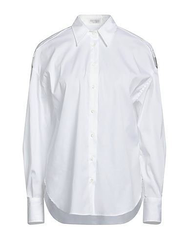 BRUNELLO CUCINELLI Camicie Bianco 72% Cotone, 23% Poliammide, 5% Elastan