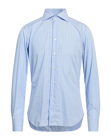 ALV by ALVIERO MARTINI Camisa de cuadros Azul profundo 100% Algodón