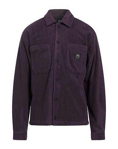 BRAIN DEAD Camicia tinta unita Viola 100% Poliestere