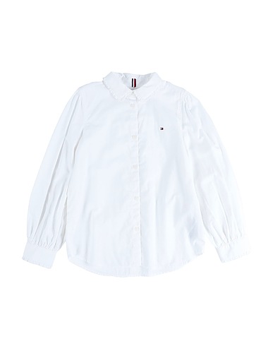 TOMMY HILFIGER Solid colour shirts & blouses White 100% Cotton