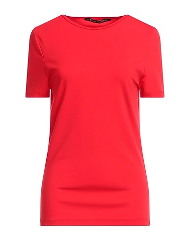 ALESSIO BARDELLE Basic T-shirt Red 63% Viscose, 32% Nylon, 5% Elastane