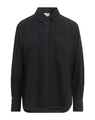 SUN 68 Chemises et chemisiers de couleur unie Noir 100% Coton