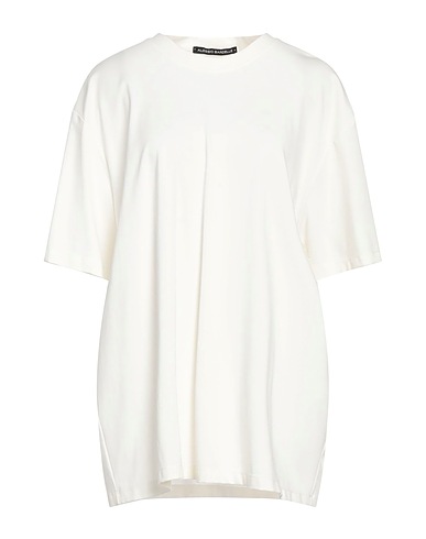 ALESSIO BARDELLE Basic T-Shirt Ivory 63% Viscose, 32% Nylon, 5% Elastane