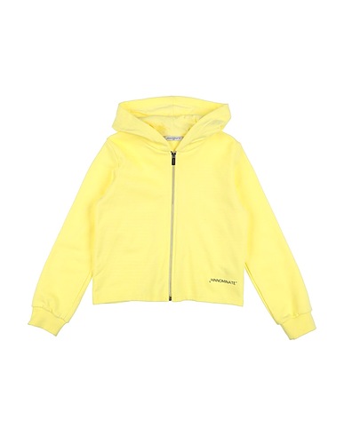 HINNOMINATE Hooded track jacket  Yellow 100% Cotton
