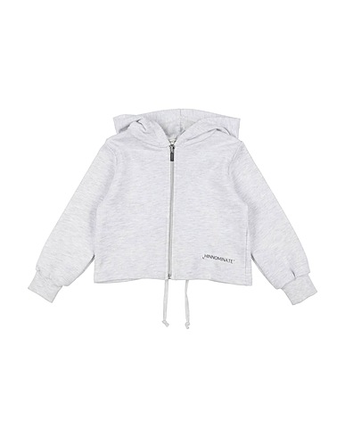 HINNOMINATE Hooded track jacket  Light grey 100% Cotton