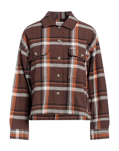 BRIXTON Checked shirt Brown 100% Cotton
