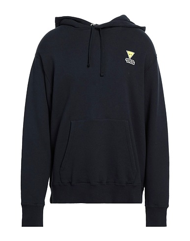 MAISON KITSUNÉ Hooded track jacket  Navy blue 92% Cotton, 8% Wool