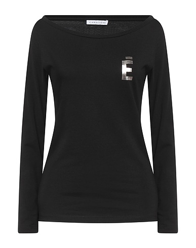 CARACTÈRE T-shirt Black 94% Cotton, 6% Elastane