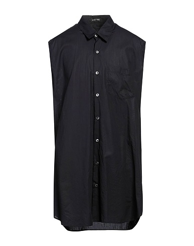 ANN DEMEULEMEESTER ストライプ柄シャツ ブラック コットン 100%