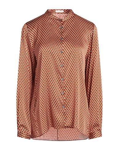 ROBERT FRIEDMAN Patterned shirts & blouses Burgundy 93% Silk, 7% Elastane