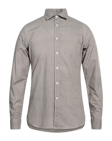 HAVANA & CO. Patterned shirt Brown 100% Cotton