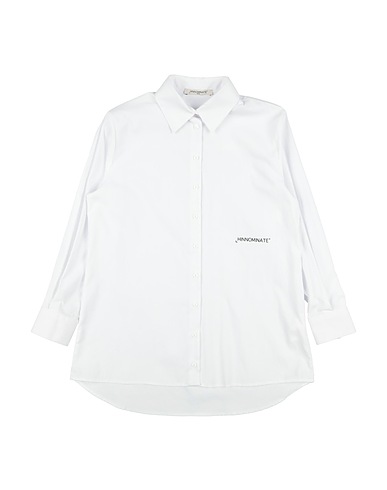 HINNOMINATE Camicie e bluse tinta unita Bianco 61% Cotone, 35% Nylon, 4% Elastan