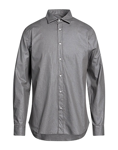 HAVANA & CO. Patterned shirt Chocolate brown 100% Cotton