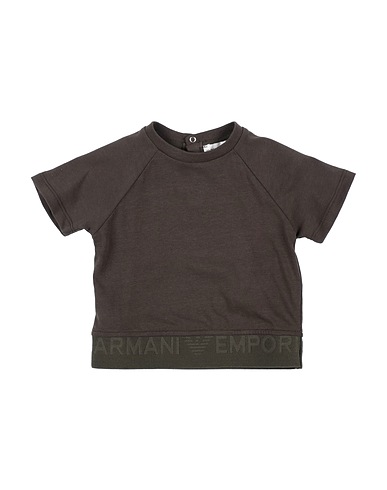 EMPORIO ARMANI T-shirt Dark green 100% Cotton, Polyamide, Polyester, Elastane