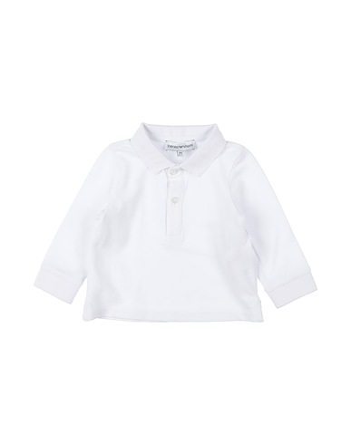 EMPORIO ARMANI Polo shirt White 96% Cotton, 4% Elastane