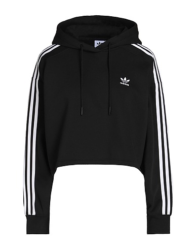 ADIDAS ORIGINALS Hooded track jacket  HOODIE CROPPED
 Black 70% Cotton, 30% Recycled polyester