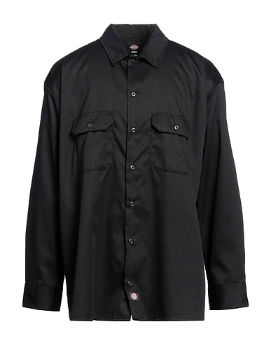 DICKIES Einfarbiges Hemd Schwarz 65% Polyester, 35% Baumwolle