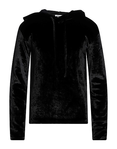 JIL SANDER Hooded sweatshirt Black 45% Viscose, 42% Virgin Wool, 12% Polyamide, 1% Elastane