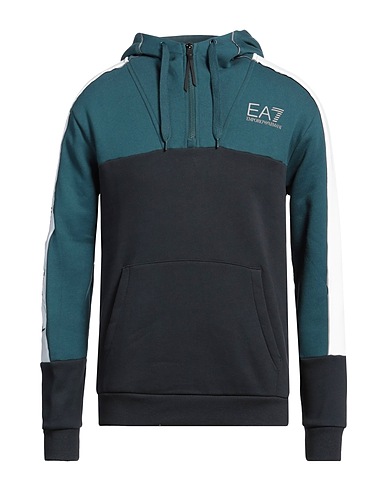 EA7 Hoodie Aquamarin 84% Baumwolle, 16% Polyester