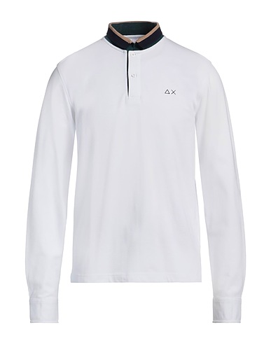 SUN 68 Polo Bianco 95% Cotone, 5% Elastan