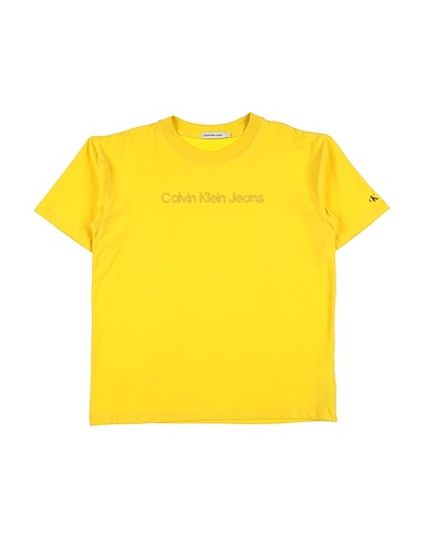 CALVIN KLEIN JEANS T-shirt Yellow 94% Cotton, 6% Elastane