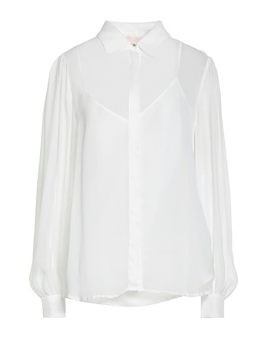 LIU •JO Solid colour shirts & blouses White 100% Viscose