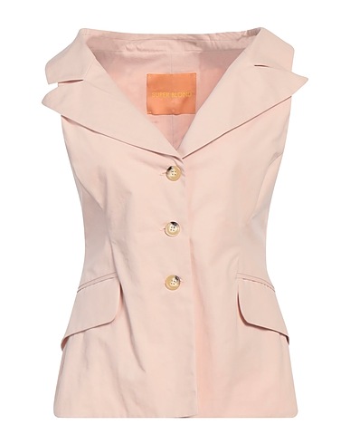 SUPER BLOND Waistcoat Light pink 100% Cotton