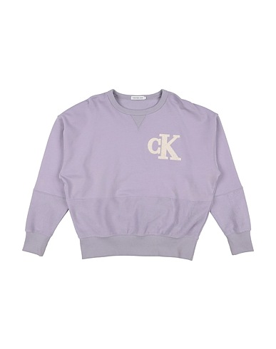 CALVIN KLEIN JEANS Sweatshirt Lila 95% Baumwolle, 5% Elastan