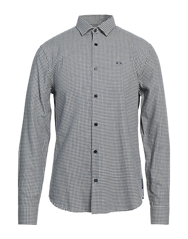 ARMANI EXCHANGE Kariertes Hemd Nachtblau 100% Baumwolle
