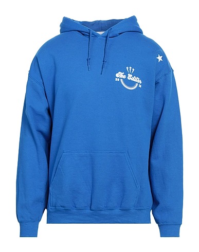 THE EDITOR Hooded track jacket  Blue 50% Cotton, 50% Polyester