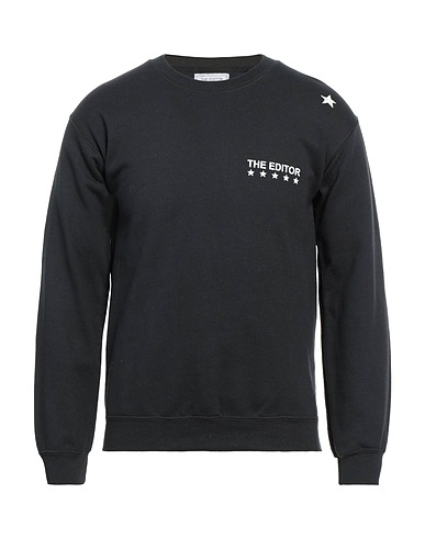 THE EDITOR Sweatshirt Black 50% Cotton, 50% Polyester