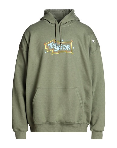 THE EDITOR Hooded sweatshirt Military green 50% Cotton, 50% Polyester