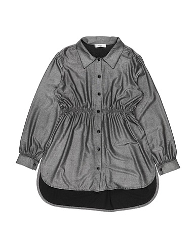 Y-CLÙ Camicie e bluse tinta unita Argento 94% Poliestere, 6% Elastan