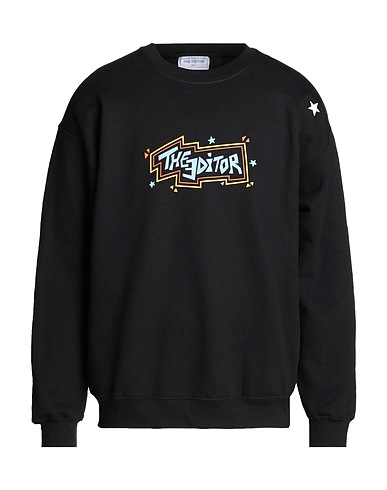 THE EDITOR Sweatshirt Black 50% Cotton, 50% Polyester