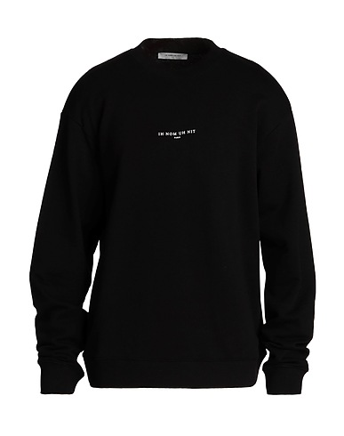 IH NOM UH NIT Sweatshirt Black 100% Cotton, Elastane