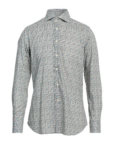 CALIBAN Patterned shirt Light pink 100% Cotton