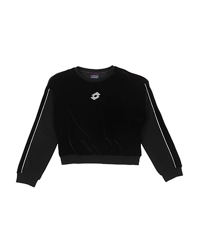 LOTTO Sweatshirt Black 80% Cotton, 20% Polyester
