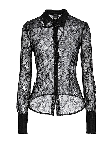 PINKO Lace shirts & blouses Black 88% Polyamide, 12% Elastane