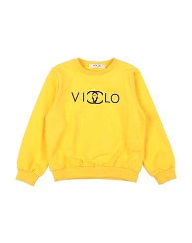 VICOLO Sweatshirt Yellow 95% Cotton, 5% Elastane