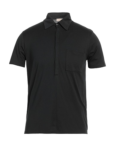 CRUCIANI Polo shirt Black 100% Cotton