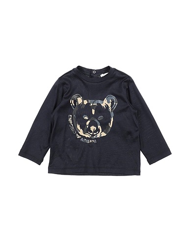 EMPORIO ARMANI T-shirt Midnight blue 70% Lyocell, 30% Cotton