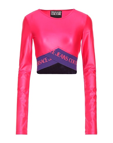 VERSACE JEANS COUTURE Top Fuchsia 79% Polyamide, 21% Elastane