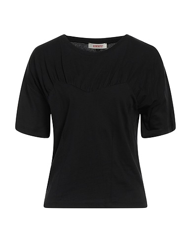 KONTATTO Basic T-Shirt Black 100% Cotton