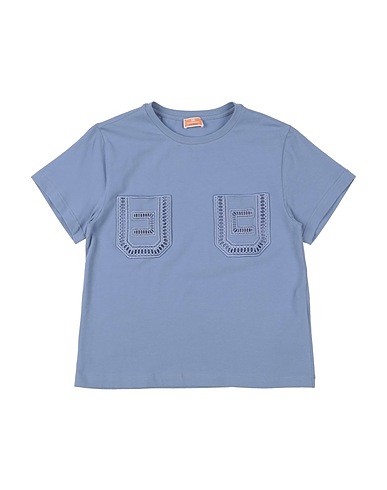 ELISABETTA FRANCHI T-shirt LA MIA BAMBINA Bleu-gris 94% Coton, 6% Élasthanne
