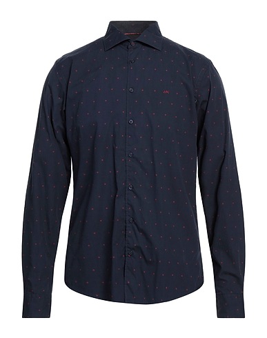 SUN 68 Patterned shirt Midnight blue 100% Cotton
