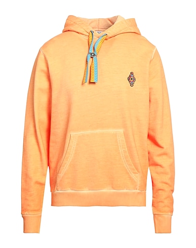 MARCELO BURLON Hooded track jacket  Orange 100% Cotton, Elastane, Polyester