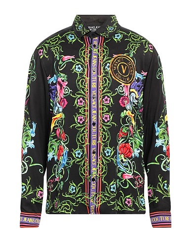 VERSACE JEANS COUTURE Patterned shirt Black 100% Viscose