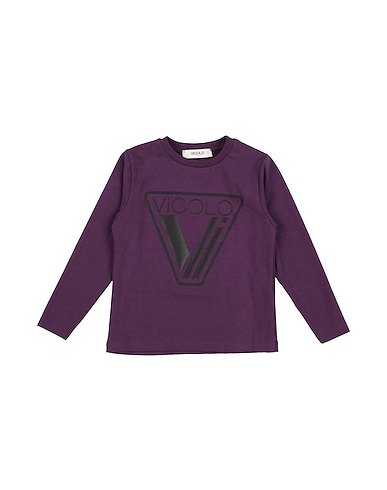 VICOLO T-shirt Viola scuro 90% Cotone, 10% Elastan