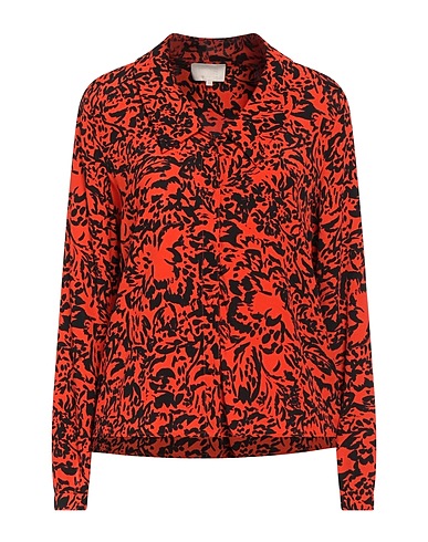 MINUS Camicie e bluse a fiori Arancione 53% Viscosa, 47% Viscosa EcoVero™